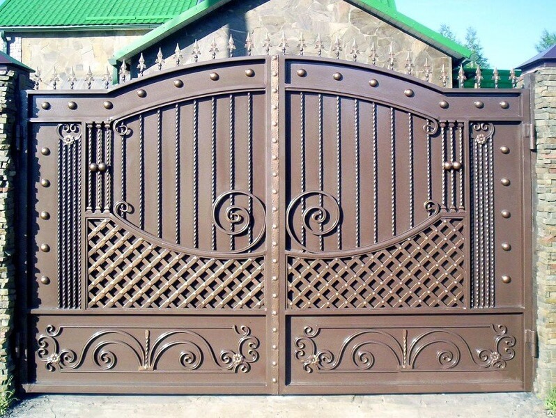 Ворота распашные кованые